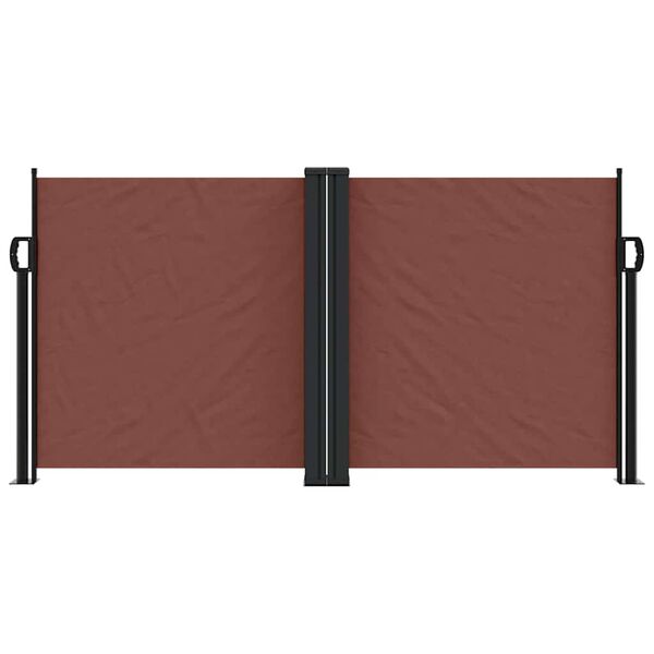 vidaXL Retractable Side Awning Brown 120x1200 cm