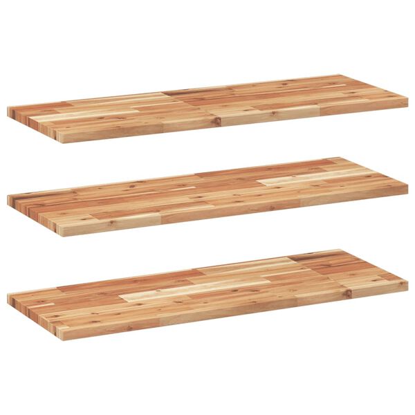 vidaXL Floating Shelves 3 pcs 100x30x2 cm Oil Finished Solid Wood Acacia