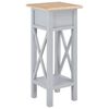 vidaXL Side Table Grey 27x27x65.5 cm Wood