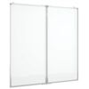 vidaXL Magnetic Whiteboard Foldable 100x100x1.7 cm Aluminium