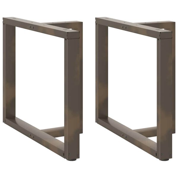 vidaXL Dining Table Legs T-Shaped&nbsp;2 pcs Black 100x35x(72-73) cm Steel
