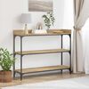 vidaXL Console Table with Shelf Artisan oak 100 x 30 x 80 cm