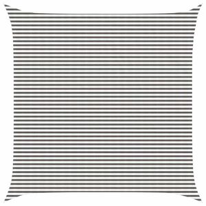 vidaXL Sunshade Sail Light Grey and White 6 x 6 m HDPE