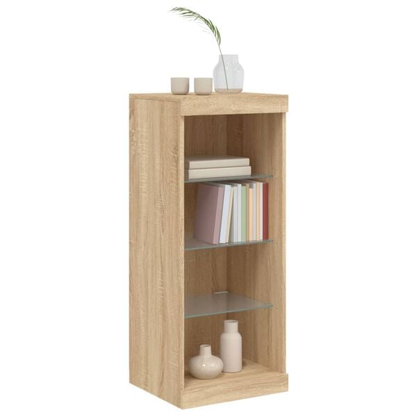vidaXL Sideboard with LED Lights Sonoma Oak 41x37x100 cm