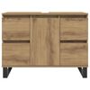 vidaXL Bathroom Sink Cabinet Artisan Oak 80x33x60 cm Engineered Wood