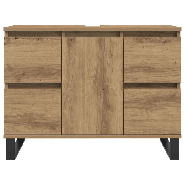 vidaXL Bathroom Sink Cabinet Artisan Oak 80x33x60 cm Engineered Wood