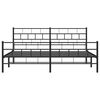 vidaXL Metal Bed Frame without Mattress with Footboard Black 193x203cm