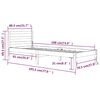 vidaXL Bed Frame without Mattress 75x190cm White Small Single