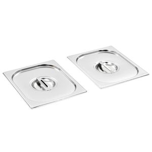 vidaXL Lids for GN 1/2 Pan 2 pcs Stainless Steel