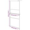 vidaXL Walk-in Shower Wall with Shelf Chrome 90x195 cm ESG Glass&Aluminium