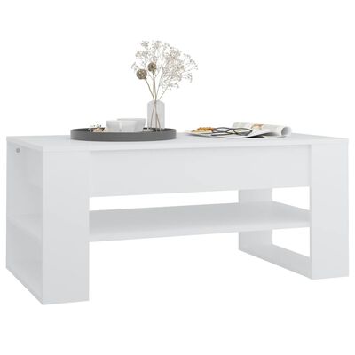 vidaXL Coffee Table White 102x55x45 cm Engineered Wood