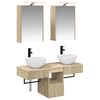 vidaXL Bathroom Cabinet Set 5 pcs Sonoma Oak Engineered Wood