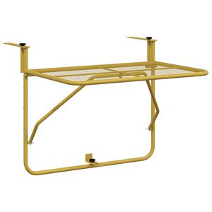vidaXL Balcony Table Yellow 60x40 cm Steel