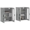 vidaXL Wall Mounted Cabinets 2 pcs Concrete Grey Engineered Wood