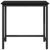 vidaXL Table Black Oak 100 x 50 x 76.5 cm Engineered Wood and Steel