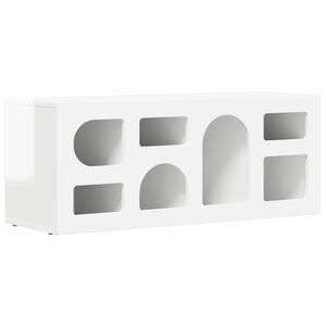 vidaXL TV Cabinet High Gloss White 100 x 35 x 40 cm Engineered Wood