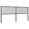 vidaXL Metal Replace Headboard Black 200 cm