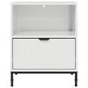 vidaXL Bedside Cabinet with Drawer High gloss white 49 x 36 x 61 cm