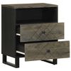 vidaXL Bedside Cabinet Black 50x33x62 cm Solid Wood Mango