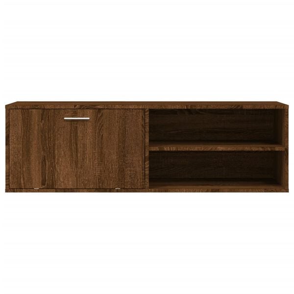 vidaXL TV Cabinet Brown Oak 120x34x37 cm Engineered Wood