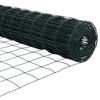 vidaXL Fence with Post Green 0.6 x 25 m Steel and PVC