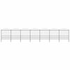 vidaXL Garden Fence with Spear Top Steel 1172x200 cm Black