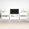 vidaXL 7 Piece TV Cabinet Set White Engineered Wood