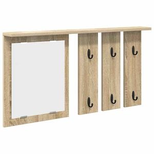 vidaXL Wall-Mounted Coat Rack with Shelf Sonoma oak 85 x 10 x 45 cm