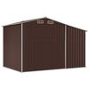 vidaXL Garden Shed Brown 277x192.5x179 cm Galvanised Steel
