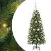vidaXL Artificial Christmas Tree with 150 LEDs Green 120 cm PE and PVC