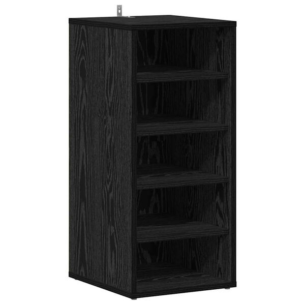 vidaXL Shoe Cabinet Black Oak 32 x 35 x 70 cm Engineered Wood