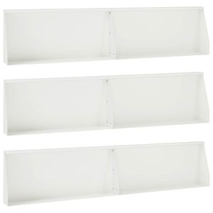 vidaXL Retaining Wall 6 pcs 100 x 12 x 30 cm Steel White