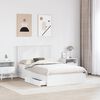 vidaXL Storage Bed with Headboard White 120 x 190 cm Engineered Wood
