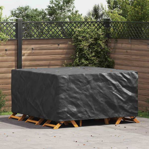 vidaXL Furniture Cover Plain Black 180 x 190 x 85 cm 420D