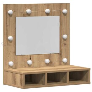 vidaXL Mirror Cabinet Artisan Oak 60 x 31.5 x 62 cm Engineered Wood