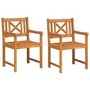 vidaXL Garden Chair 2 pcs Brown 56 x 56 x 90cm Solid Acacia wood