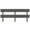 vidaXL Bed Headboard Grey 204x3x81 cm Solid Wood Pine