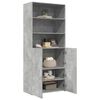 vidaXL Highboard Concrete Grey 80x42.5x185 cm Engineered Wood