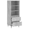 vidaXL Highboard Concrete Grey 40x36x110 cm Engineered Wood