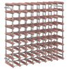 vidaXL Wine Rack for 72 Bottles Brown Solid Wood Pine