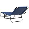 vidaXL Folding Sun Lounger 2 pcs Blue 188 x 57 x 86.5 cm Polyester