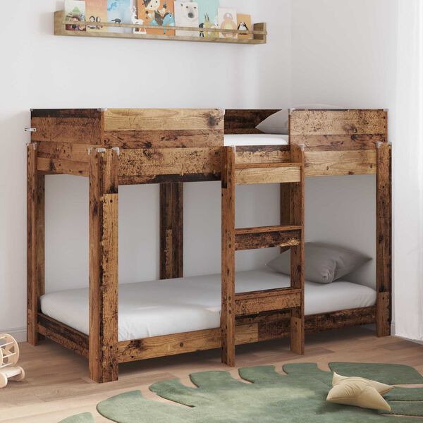 vidaXL Bunk Bed for Kids Old Wood 80 x 160 cm Engineered Wood