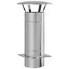 vidaXL Chimney Extension Silver 35 x 35 x 65 cm Stainless Steel