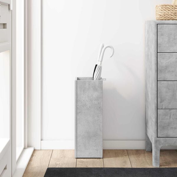 vidaXL Umbrella Stand Concrete Grey 20 x 20 x 55.5 cm Engineered Wood