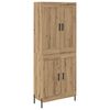vidaXL Highboard 2 pcs Artisan Oak Engineered Wood