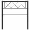 vidaXL Metal Replace Headboard Black 107 cm