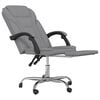 vidaXL Reclining Office Chair Light Grey Fabric