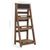 vidaXL 3-Tier Plant Stand with Blackboard 40x30x90 cm Solid Fir Wood