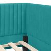 vidaXL Corner Bed Frame with Headboard Turquoise 90 cm x 200 cm Velvet