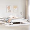 vidaXL Bed Frame without Mattress White 180x200 cm Super King Solid Wood Pine